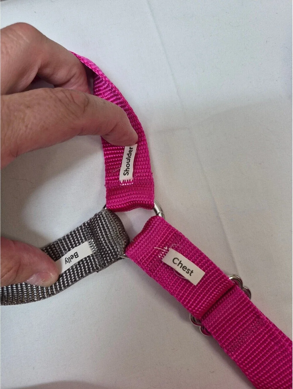 Truelove Large Pink Mesh Dog Harness and Adjustable Harness Polyester B305